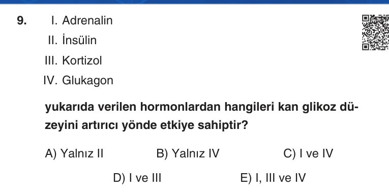 Gerçek Sınav Sorusu