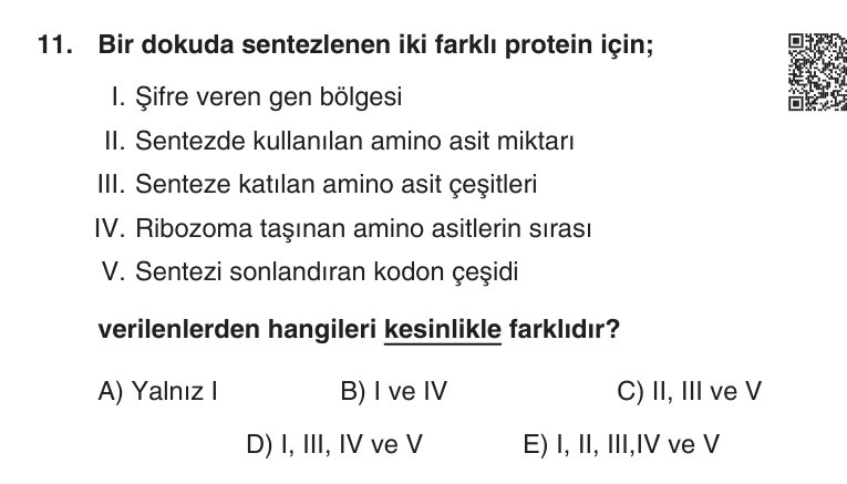 Gerçek Sınav Sorusu