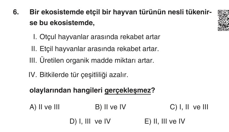Gerçek Sınav Sorusu