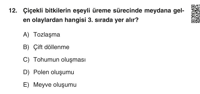 Gerçek Sınav Sorusu