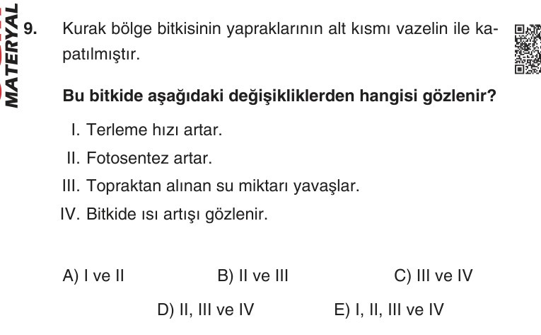 Gerçek Sınav Sorusu