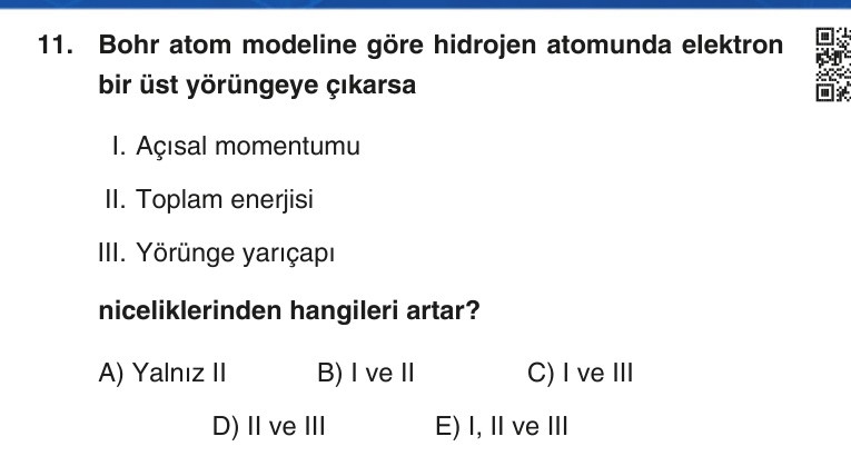 Gerçek Sınav Sorusu