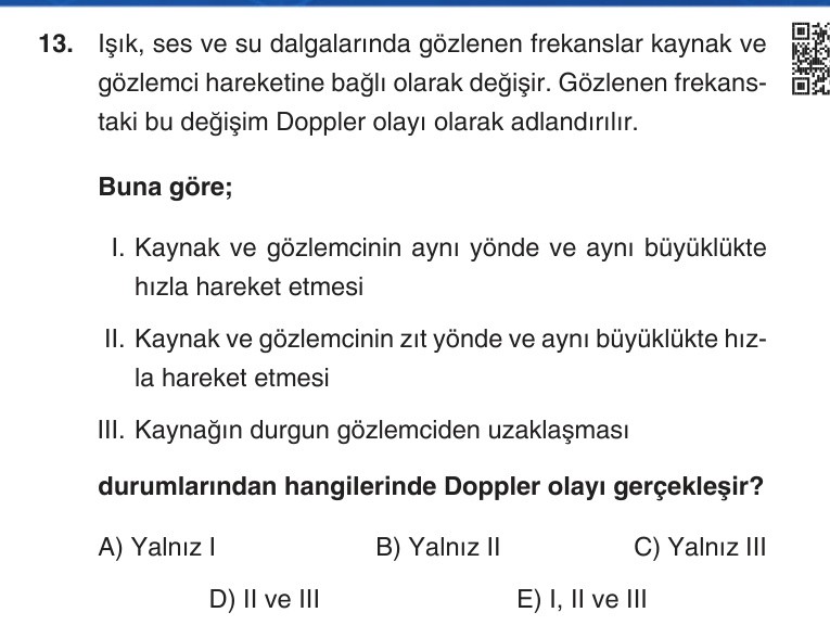 Gerçek Sınav Sorusu