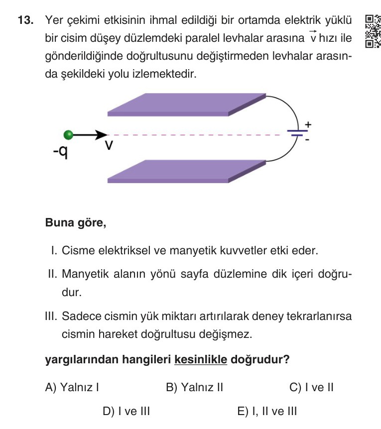 Gerçek Sınav Sorusu