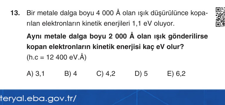 Gerçek Sınav Sorusu