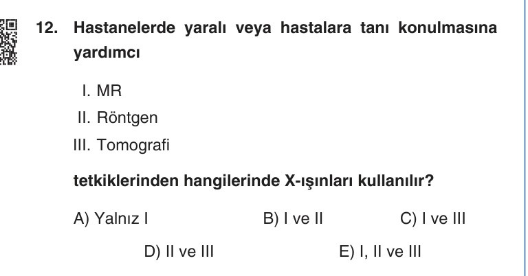 Gerçek Sınav Sorusu