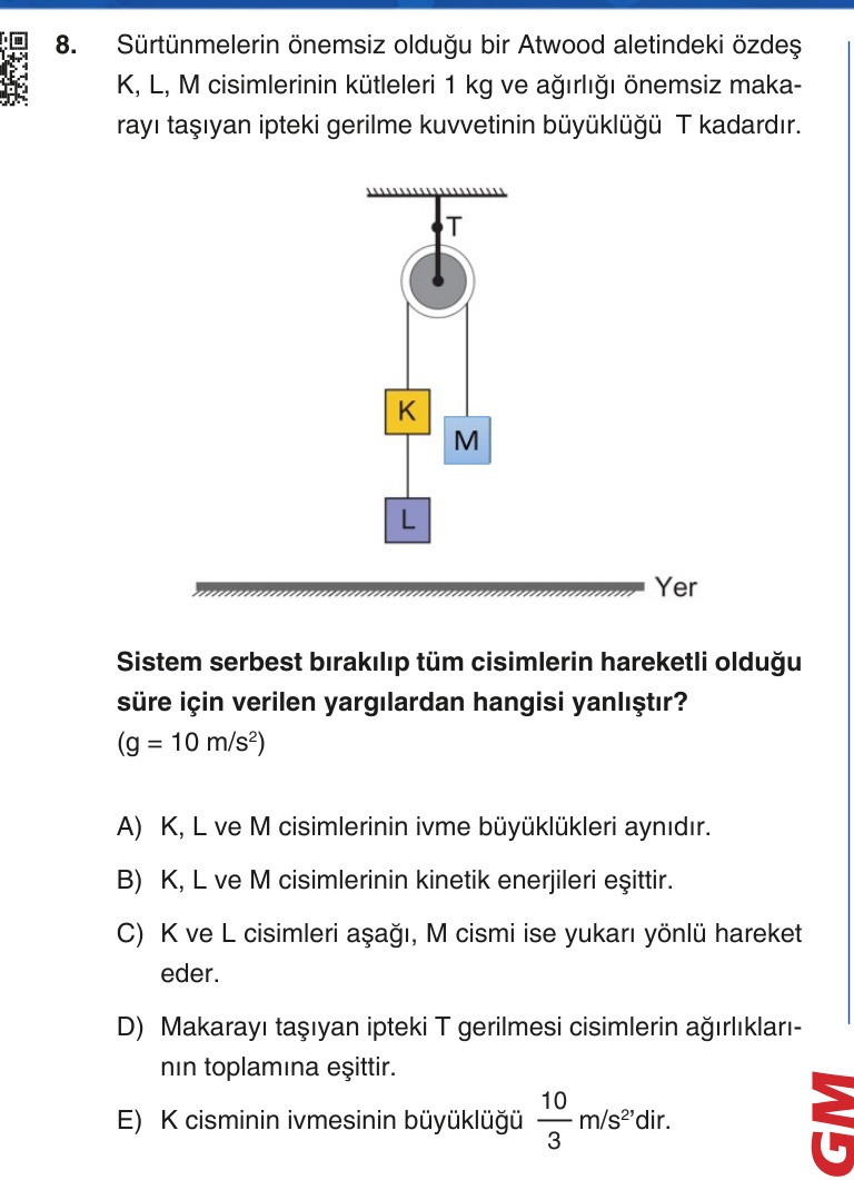 Gerçek Sınav Sorusu