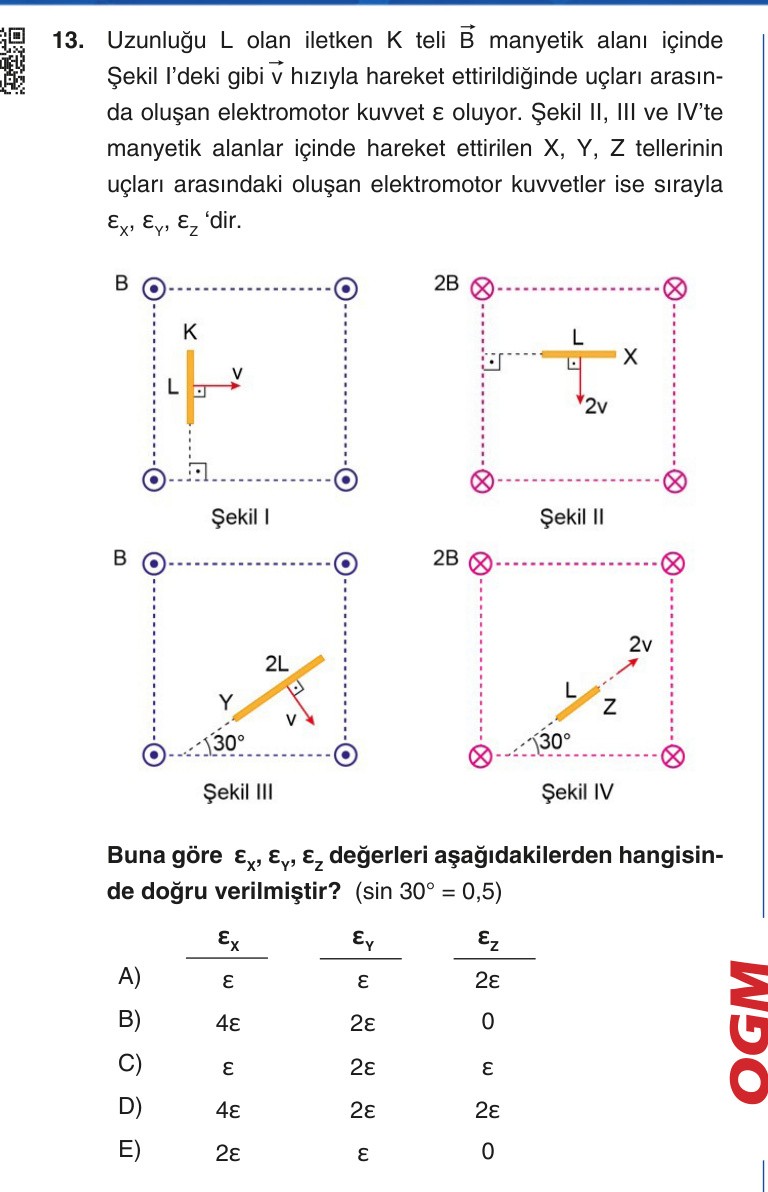 Gerçek Sınav Sorusu