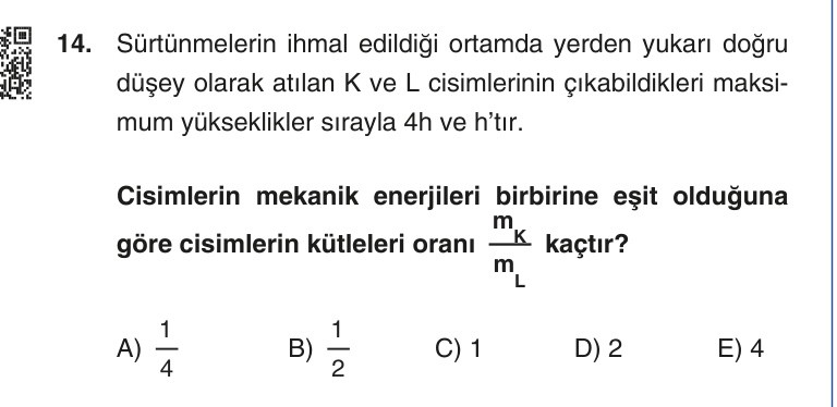 Gerçek Sınav Sorusu