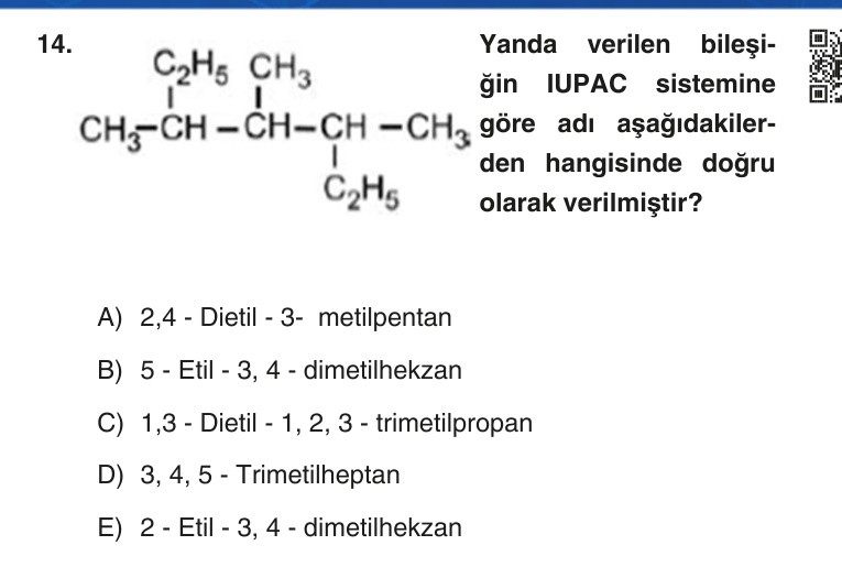 Gerçek Sınav Sorusu