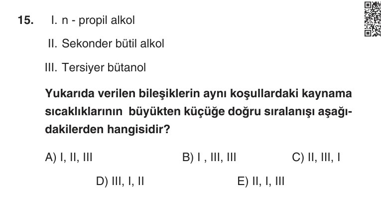 Gerçek Sınav Sorusu