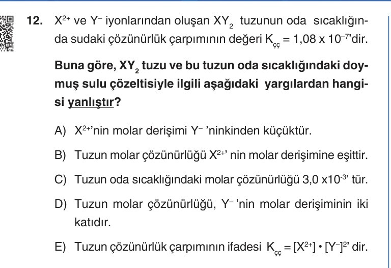 Gerçek Sınav Sorusu
