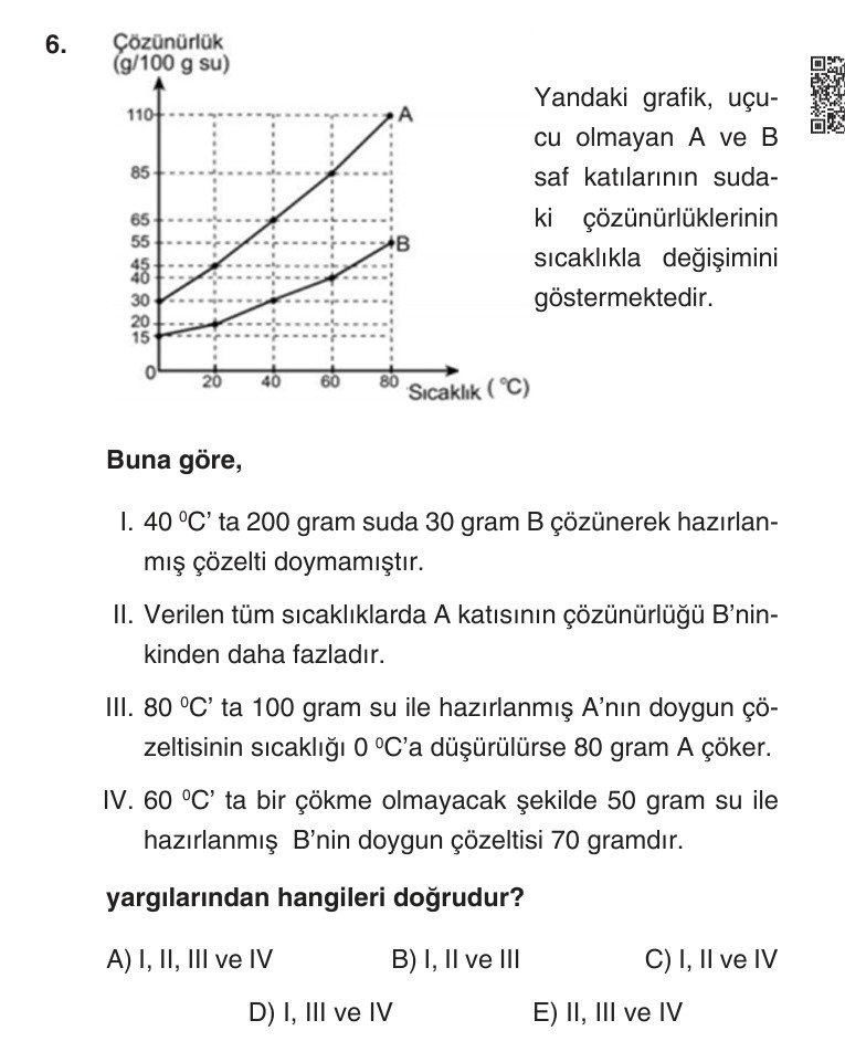 Gerçek Sınav Sorusu