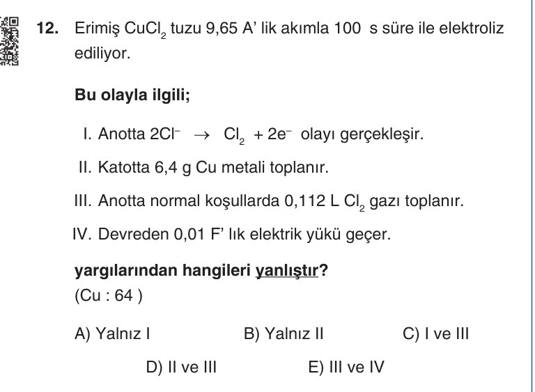 Gerçek Sınav Sorusu