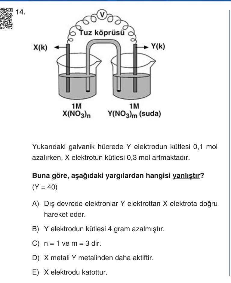 Gerçek Sınav Sorusu