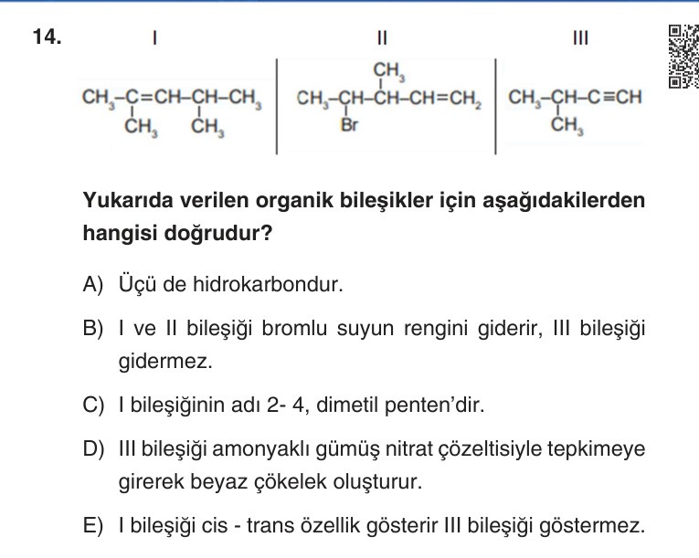 Gerçek Sınav Sorusu
