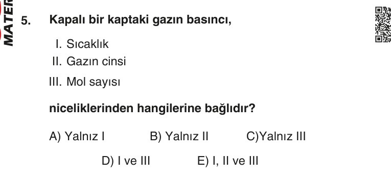 Gerçek Sınav Sorusu