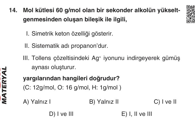 Gerçek Sınav Sorusu