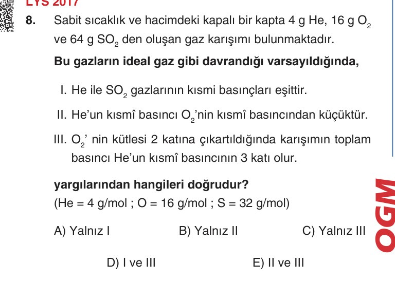 Gerçek Sınav Sorusu