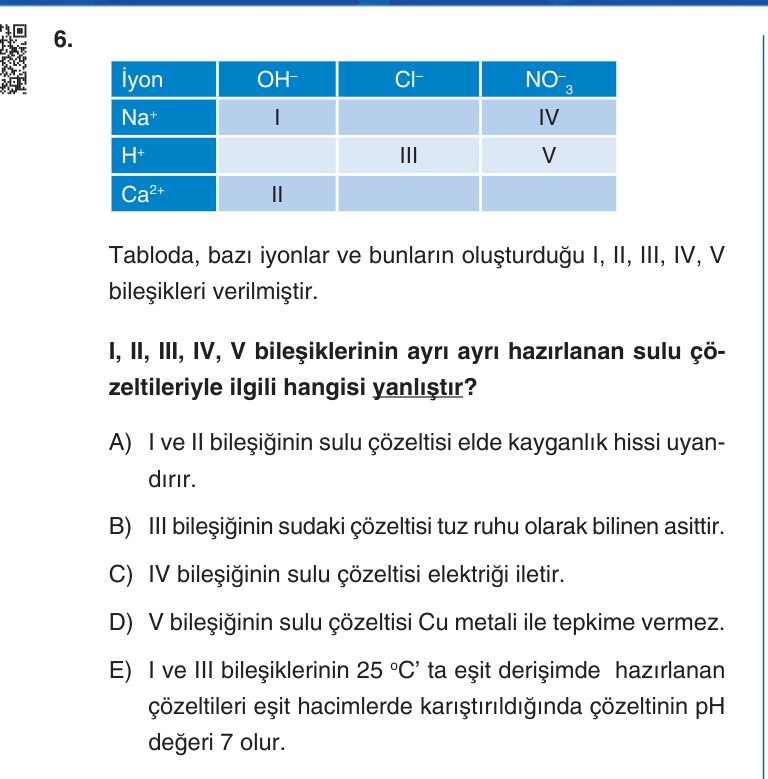Gerçek Sınav Sorusu