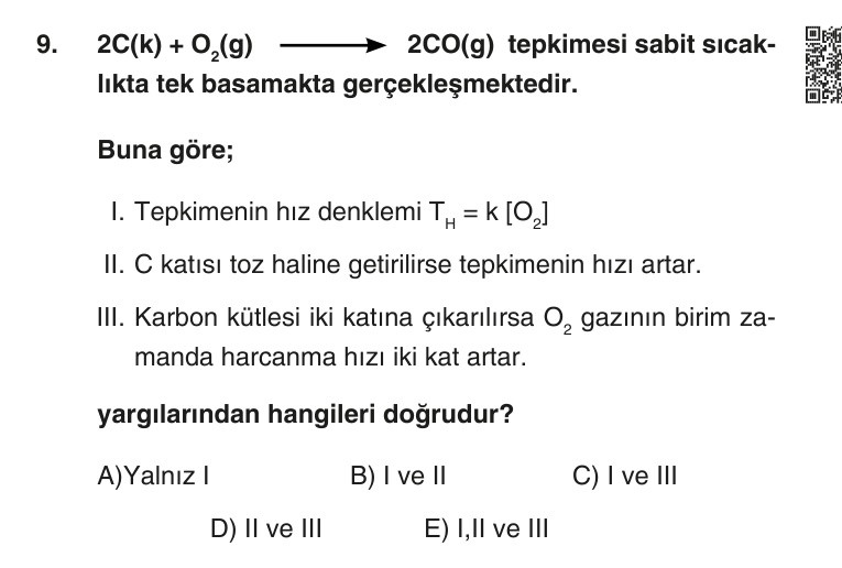 Gerçek Sınav Sorusu