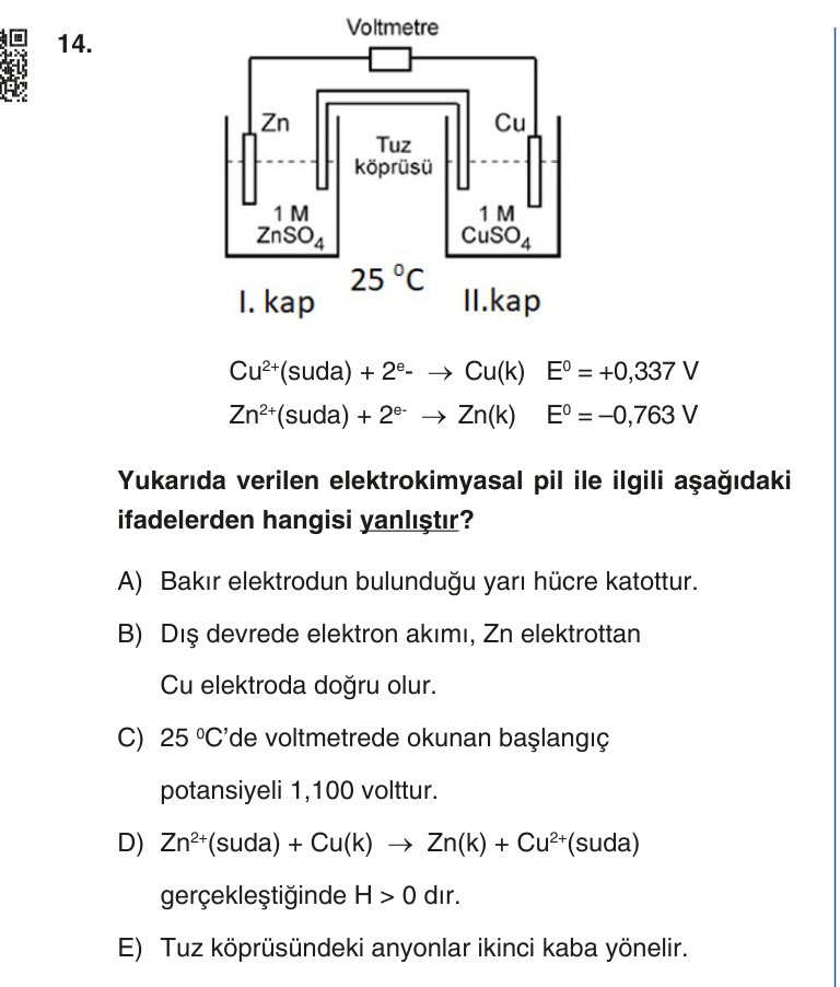 Gerçek Sınav Sorusu