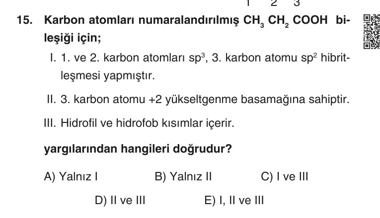 Gerçek Sınav Sorusu