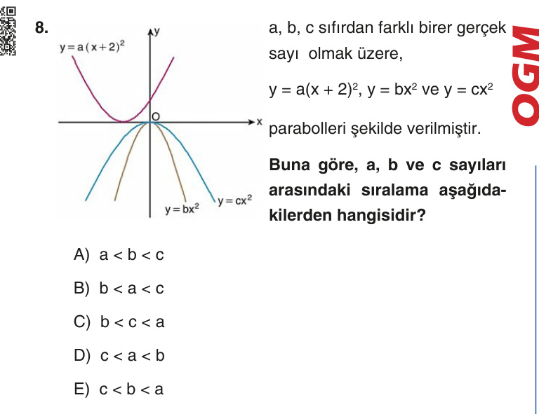 Gerçek Sınav Sorusu