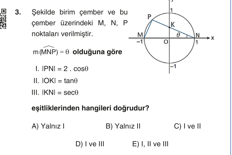 Gerçek Sınav Sorusu