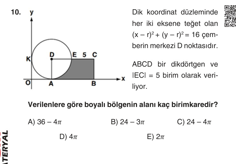 Gerçek Sınav Sorusu