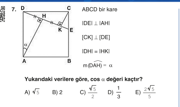 Gerçek Sınav Sorusu