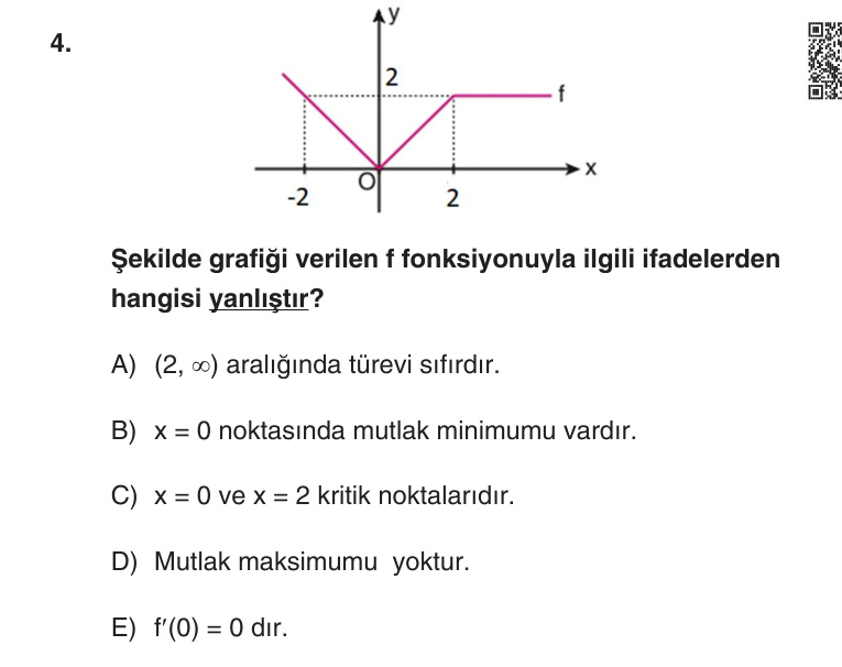 Gerçek Sınav Sorusu