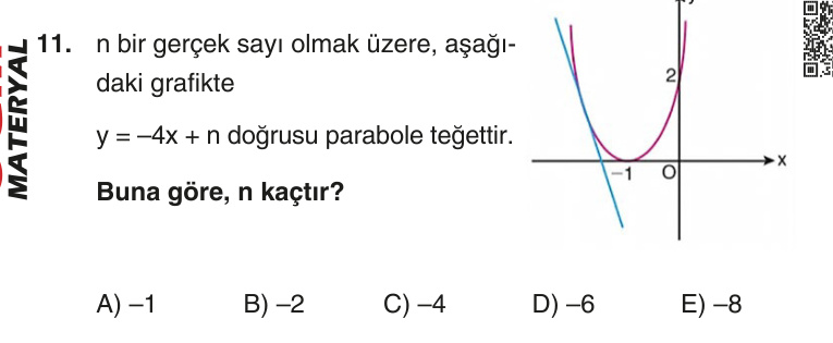 Gerçek Sınav Sorusu