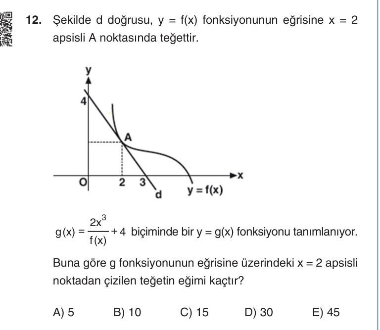Gerçek Sınav Sorusu