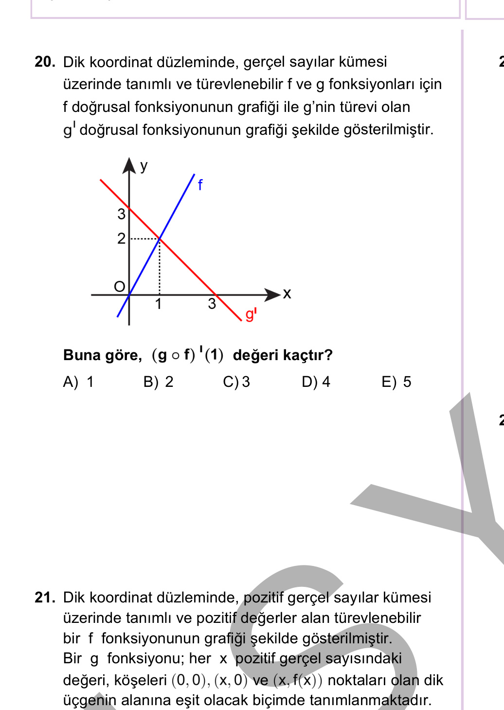 Gerçek Sınav Sorusu