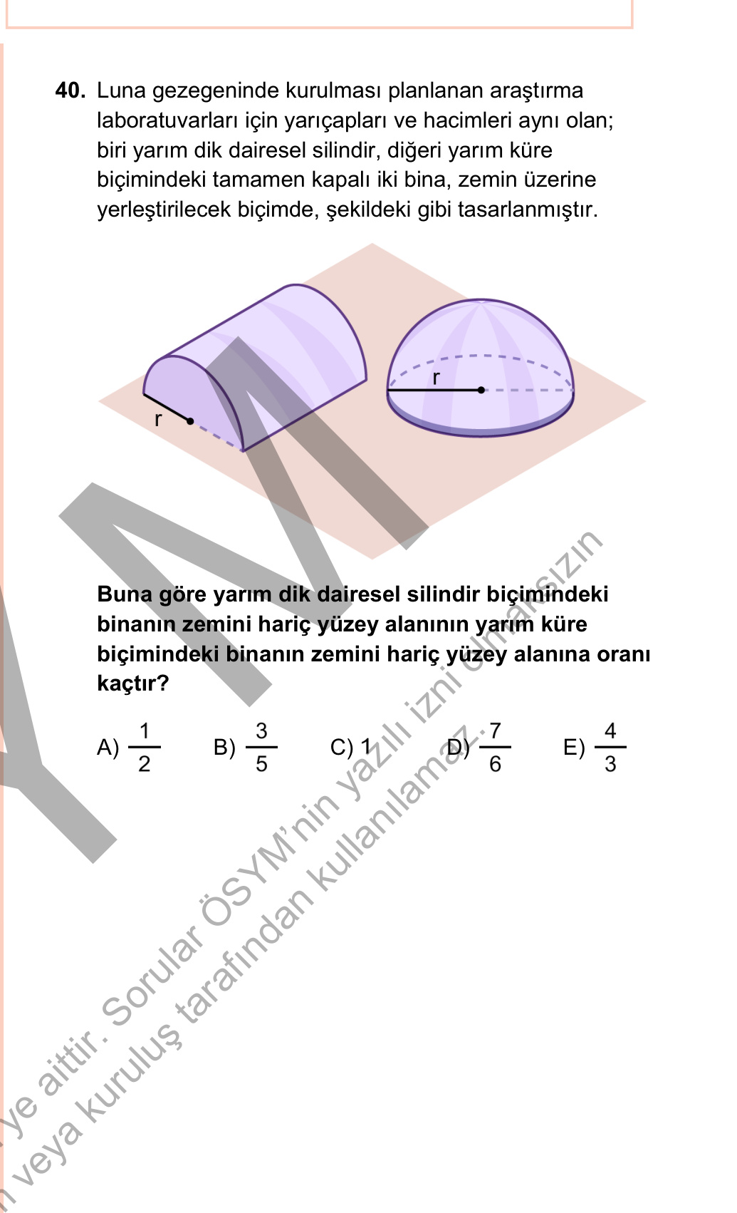 Gerçek Sınav Sorusu