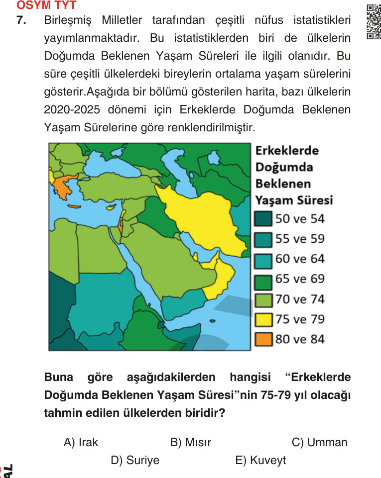Gerçek Sınav Sorusu