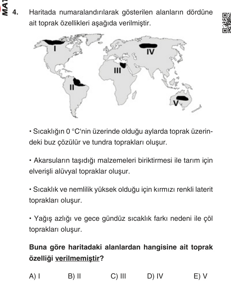 Gerçek Sınav Sorusu
