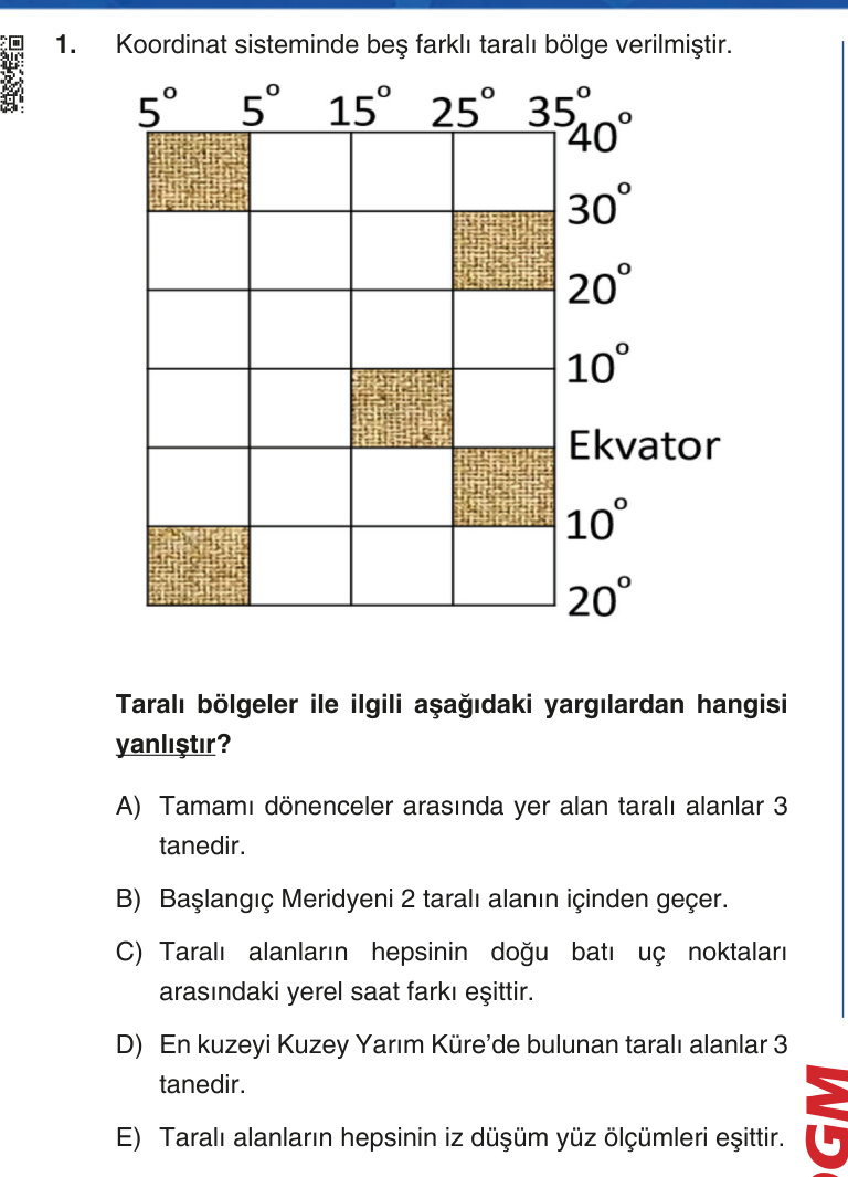 Gerçek Sınav Sorusu