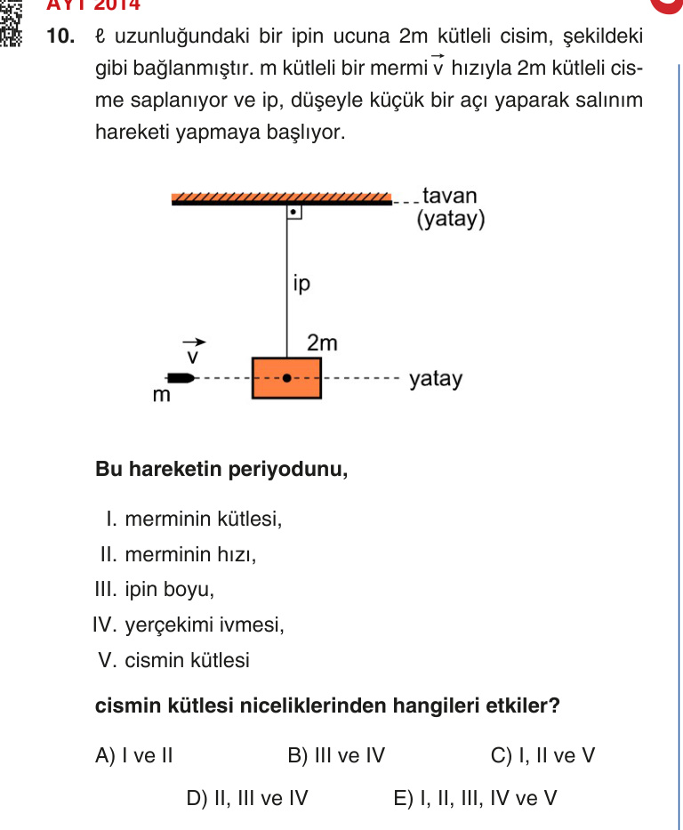 Gerçek Sınav Sorusu