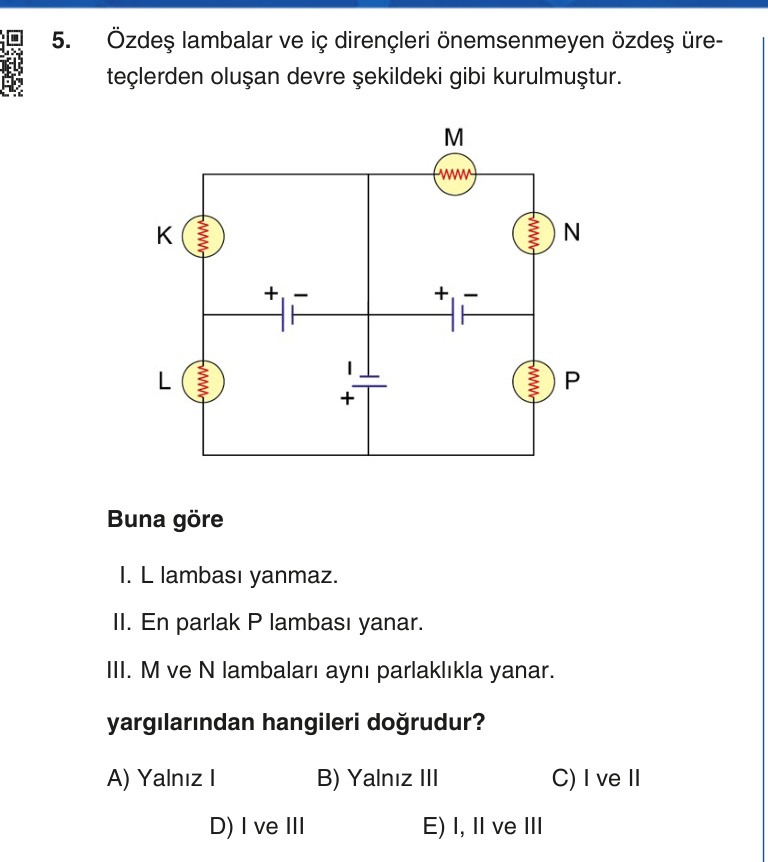 Gerçek Sınav Sorusu