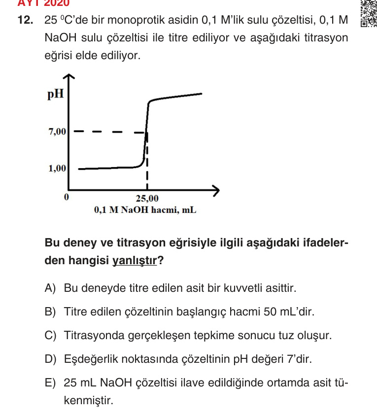 Gerçek Sınav Sorusu