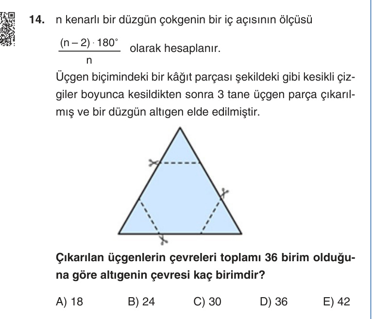 Gerçek Sınav Sorusu