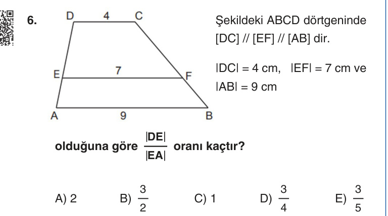 Gerçek Sınav Sorusu