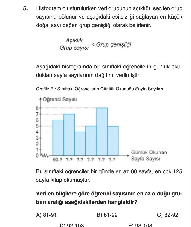 Gerçek Sınav Sorusu