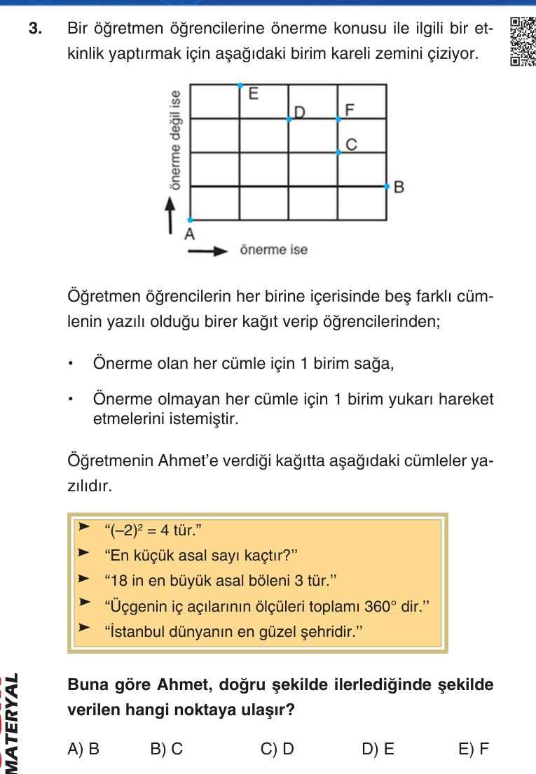 Gerçek Sınav Sorusu