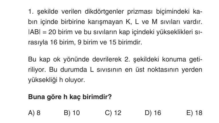 Gerçek Sınav Sorusu