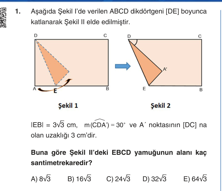 Gerçek Sınav Sorusu