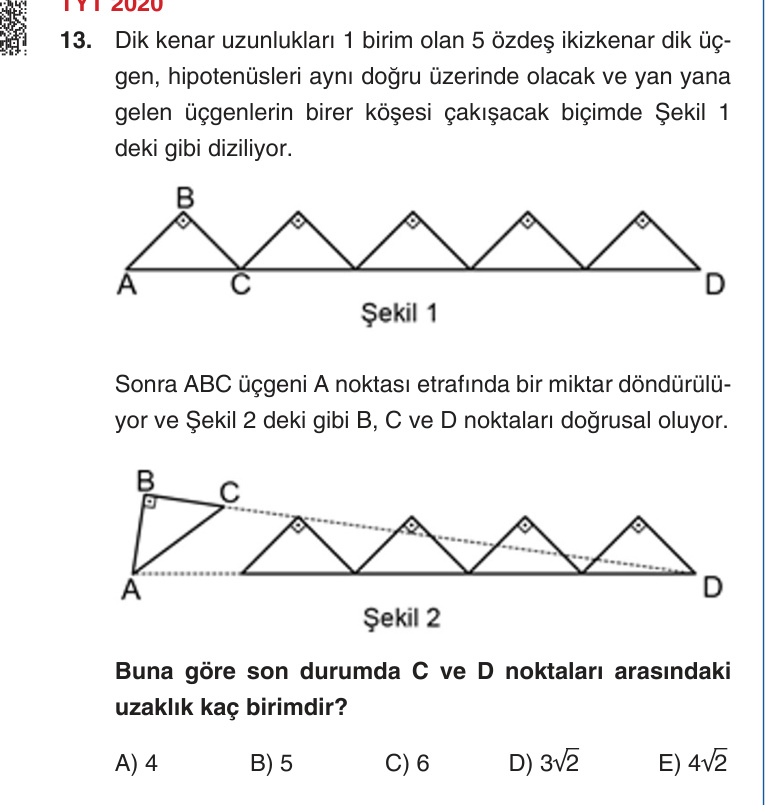 Gerçek Sınav Sorusu