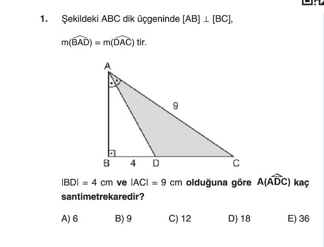 Gerçek Sınav Sorusu